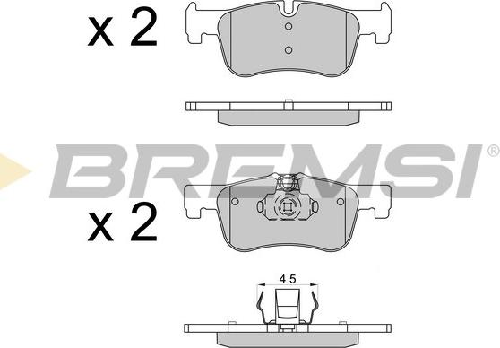 Bremsi BP3520 - Kit pastiglie freno, Freno a disco autozon.pro