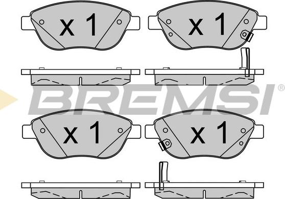 Bremsi BP3523 - Kit pastiglie freno, Freno a disco autozon.pro