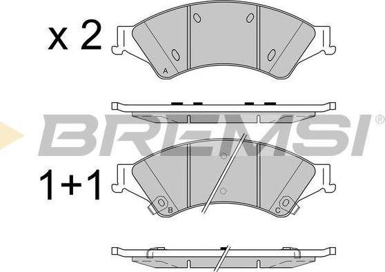 Bremsi BP3527 - Kit pastiglie freno, Freno a disco autozon.pro