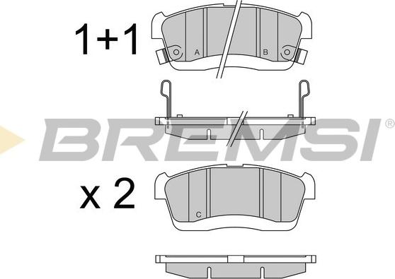 Bremsi BP3575 - Kit pastiglie freno, Freno a disco autozon.pro