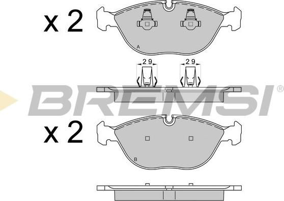 Bremsi BP3571 - Kit pastiglie freno, Freno a disco autozon.pro