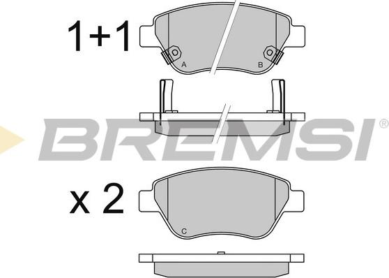 Bremsi BP3577 - Kit pastiglie freno, Freno a disco autozon.pro