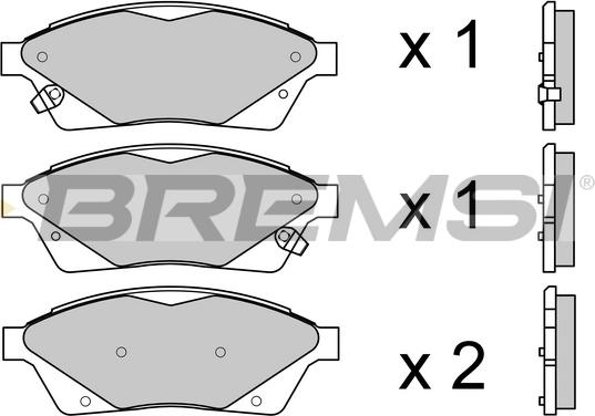 Bremsi BP3694 - Kit pastiglie freno, Freno a disco autozon.pro