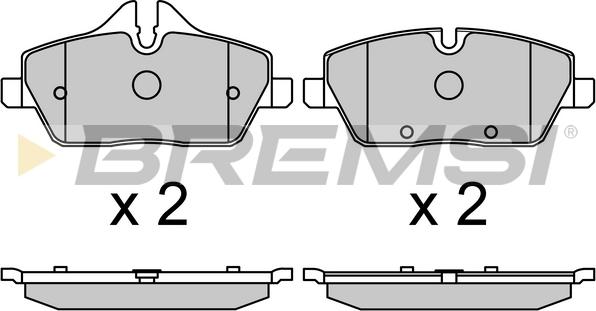 Bremsi BP3690 - Kit pastiglie freno, Freno a disco autozon.pro