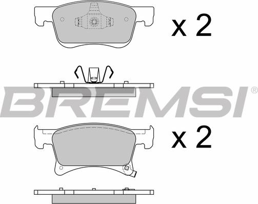 Bremsi BP3644 - Kit pastiglie freno, Freno a disco autozon.pro