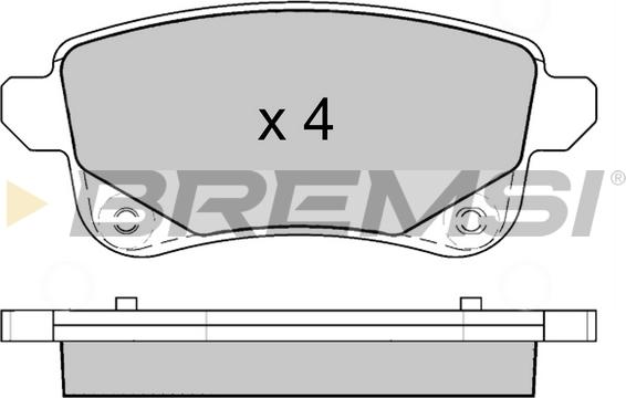 Bremsi BP3645 - Kit pastiglie freno, Freno a disco autozon.pro