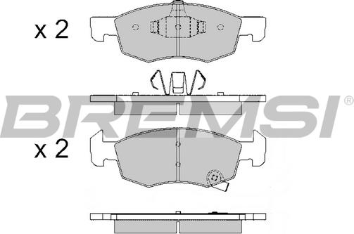 Bremsi BP3646 - Kit pastiglie freno, Freno a disco autozon.pro