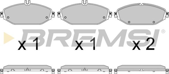 Bremsi BP3641 - Kit pastiglie freno, Freno a disco autozon.pro