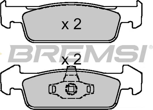 Bremsi BP3647 - Kit pastiglie freno, Freno a disco autozon.pro