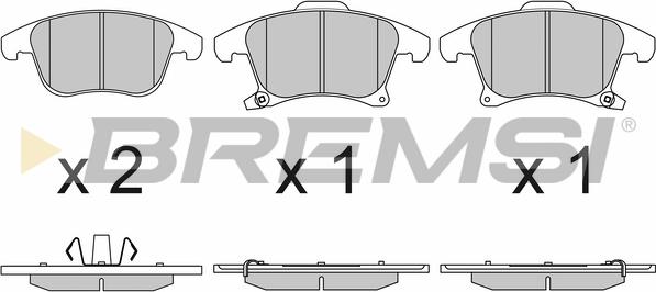 Bremsi BP3655 - Kit pastiglie freno, Freno a disco autozon.pro