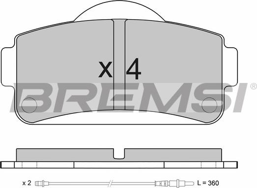 Bremsi BP3663 - Kit pastiglie freno, Freno a disco autozon.pro