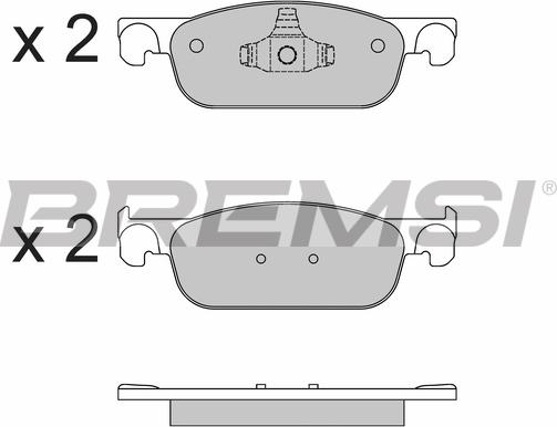 Bremsi BP3662 - Kit pastiglie freno, Freno a disco autozon.pro