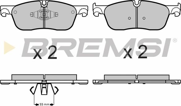 Bremsi BP3667CE - Kit pastiglie freno, Freno a disco autozon.pro