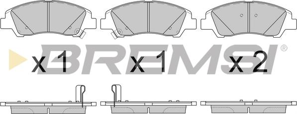 Bremsi BP3606 - Kit pastiglie freno, Freno a disco autozon.pro