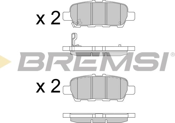 Bremsi BP3608 - Kit pastiglie freno, Freno a disco autozon.pro