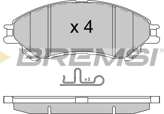 Bremsi BP3603 - Kit pastiglie freno, Freno a disco autozon.pro