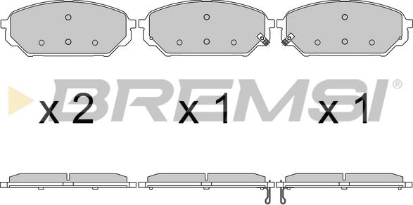 Bremsi BP3619 - Kit pastiglie freno, Freno a disco autozon.pro