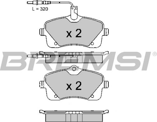 Bremsi BP3618 - Kit pastiglie freno, Freno a disco autozon.pro