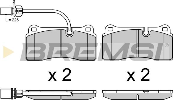 Bremsi BP3689 - Kit pastiglie freno, Freno a disco autozon.pro