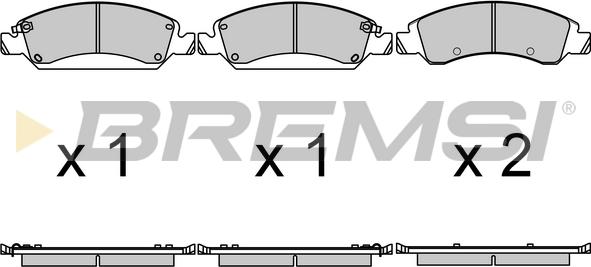 Bremsi BP3684 - Kit pastiglie freno, Freno a disco autozon.pro