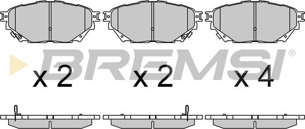 Bremsi BP3685 - Kit pastiglie freno, Freno a disco autozon.pro