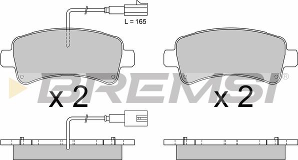 Bremsi BP3681 - Kit pastiglie freno, Freno a disco autozon.pro