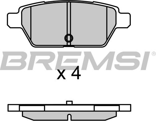 Bremsi BP3683 - Kit pastiglie freno, Freno a disco autozon.pro