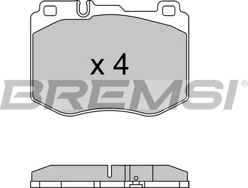 Bremsi BP3634 - Kit pastiglie freno, Freno a disco autozon.pro