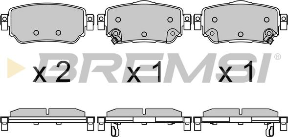 Bremsi BP3630 - Kit pastiglie freno, Freno a disco autozon.pro