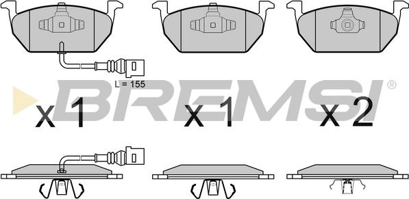 Bremsi BP3631CE - Kit pastiglie freno, Freno a disco autozon.pro