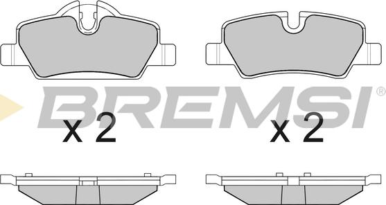 Bremsi BP3632 - Kit pastiglie freno, Freno a disco autozon.pro