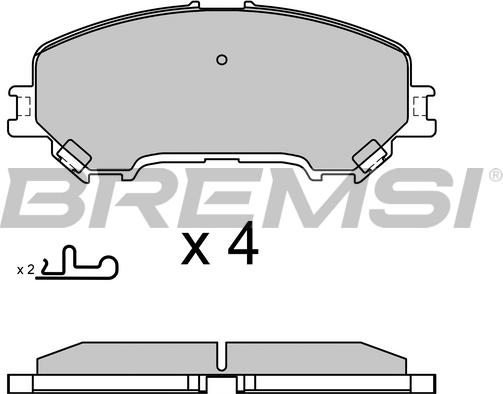 Bremsi BP3629 - Kit pastiglie freno, Freno a disco autozon.pro