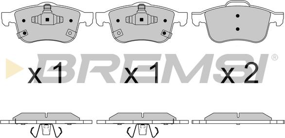 Bremsi BP3626 - Kit pastiglie freno, Freno a disco autozon.pro