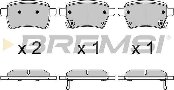 Bremsi BP3627 - Kit pastiglie freno, Freno a disco autozon.pro