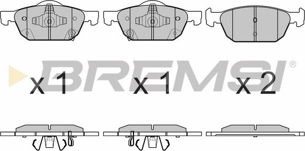 Bremsi BP3674 - Kit pastiglie freno, Freno a disco autozon.pro