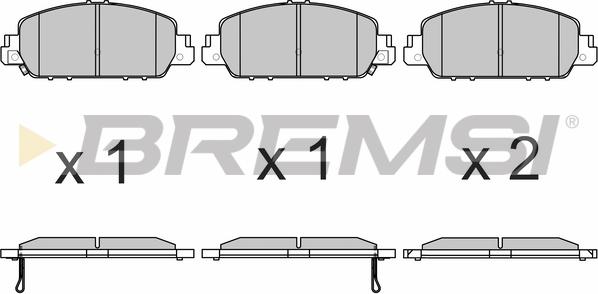 Bremsi BP3673 - Kit pastiglie freno, Freno a disco autozon.pro