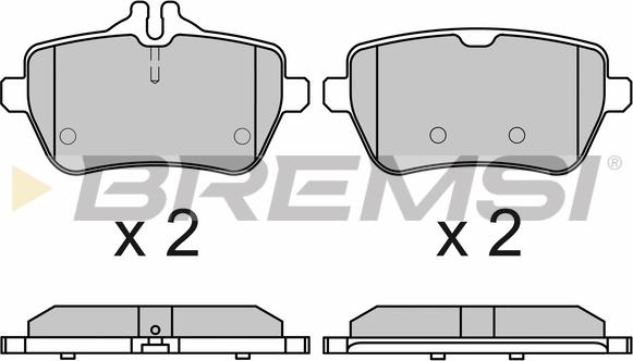 Bremsi BP3672 - Kit pastiglie freno, Freno a disco autozon.pro