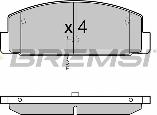 Bremsi BP3090 - Kit pastiglie freno, Freno a disco autozon.pro