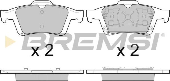 Bremsi BP3091 - Kit pastiglie freno, Freno a disco autozon.pro