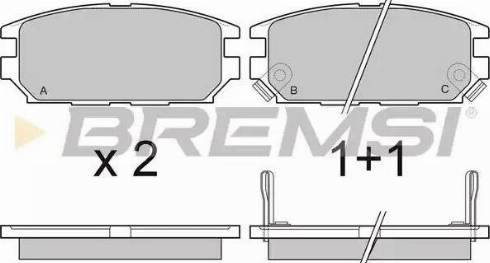 Bremsi BP3046 - Kit pastiglie freno, Freno a disco autozon.pro