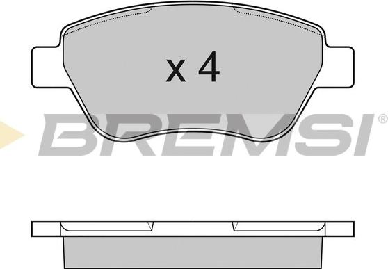 Bremsi BP3040 - Kit pastiglie freno, Freno a disco autozon.pro