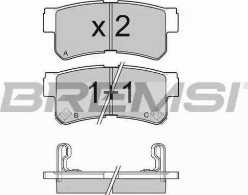 Bremsi BP3043 - Kit pastiglie freno, Freno a disco autozon.pro