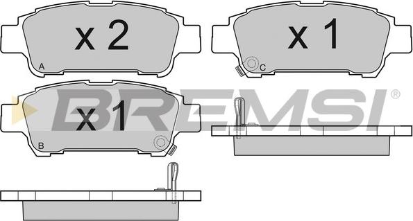 Bremsi BP3042 - Kit pastiglie freno, Freno a disco autozon.pro