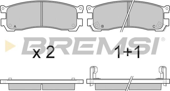 Bremsi BP3054 - Kit pastiglie freno, Freno a disco autozon.pro