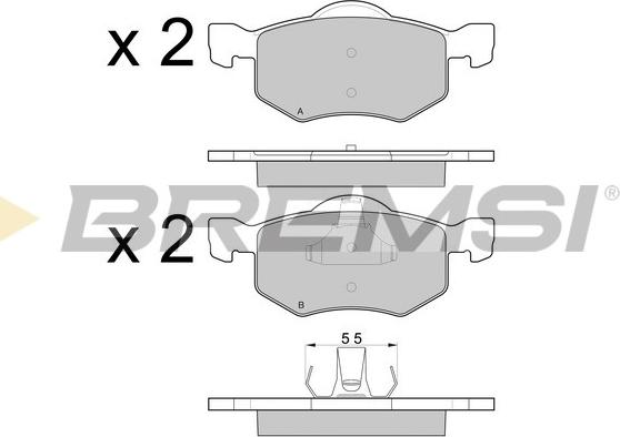 Bremsi BP3058 - Kit pastiglie freno, Freno a disco autozon.pro