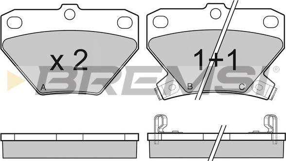 Bremsi BP3061 - Kit pastiglie freno, Freno a disco autozon.pro