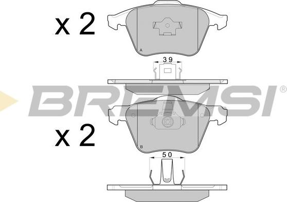 Bremsi BP3062 - Kit pastiglie freno, Freno a disco autozon.pro