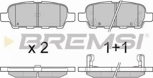 Bremsi BP3067 - Kit pastiglie freno, Freno a disco autozon.pro