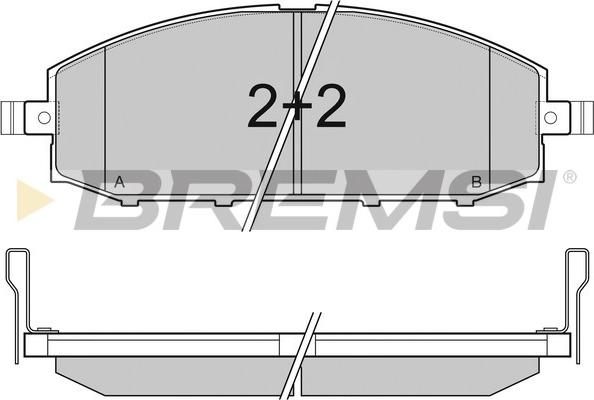 Bremsi BP3007 - Kit pastiglie freno, Freno a disco autozon.pro