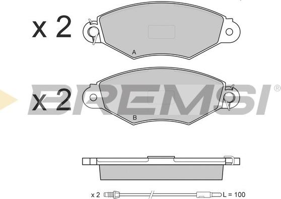 Bremsi BP3019 - Kit pastiglie freno, Freno a disco autozon.pro